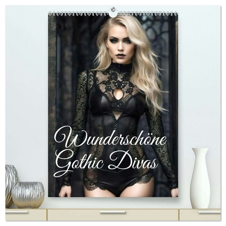 Produktbild: Wundersch&ouml;ne Gothic Divas (hochwertiger Premium Wandkalender 2026 DIN A2 hoch), Kunstdruck in Hochglanz