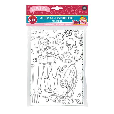 Produktbild: Mal Mich Bunt Ausmal-Tischdecke aus Papier, Motiv Bibi und Tina