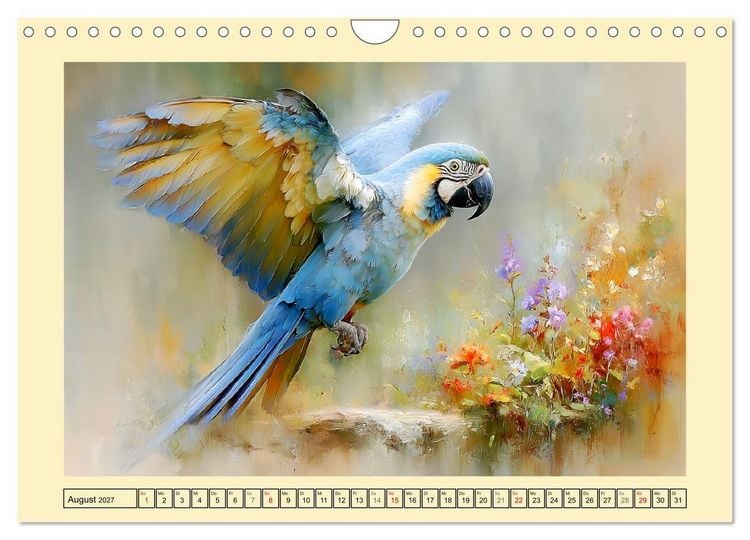 Produktbild: Hyazint-Aras. Die blauen Papageien aus S&uuml;damerika (Wandkalender 2027 DIN A4 quer), CALVENDO Monatskalender