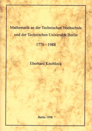 Produktbild: Mathematik an der Technischen Hochschule und der Technischen Universit&auml;t Berlin - 1770-1988
