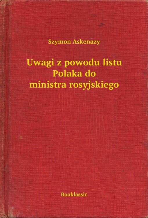 Produktbild: Uwagi z powodu listu Polaka do ministra rosyjskiego