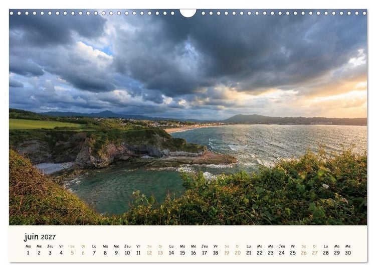 Produktbild: Entre monts et vagues - Une ann&eacute;e au Pays Basque (Calendrier mural 2027 DIN A3 vertical), CALVENDO calendrier mensuel