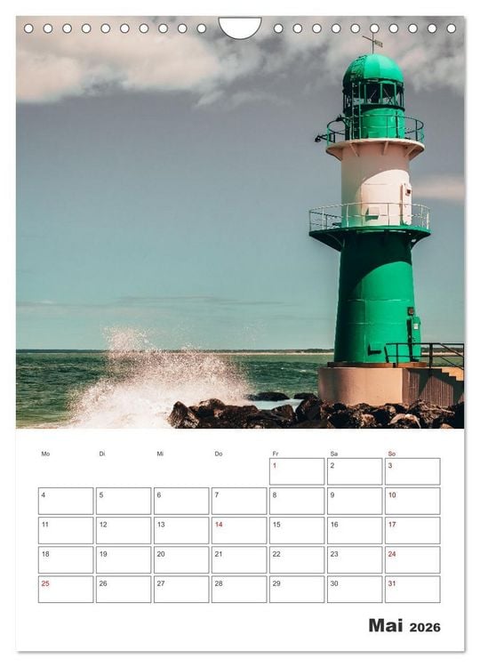 Produktbild: Warnem&uuml;nde Urlaub f&uuml;r zu Hause (Wandkalender 2026 DIN A4 hoch), CALVENDO Monatskalender