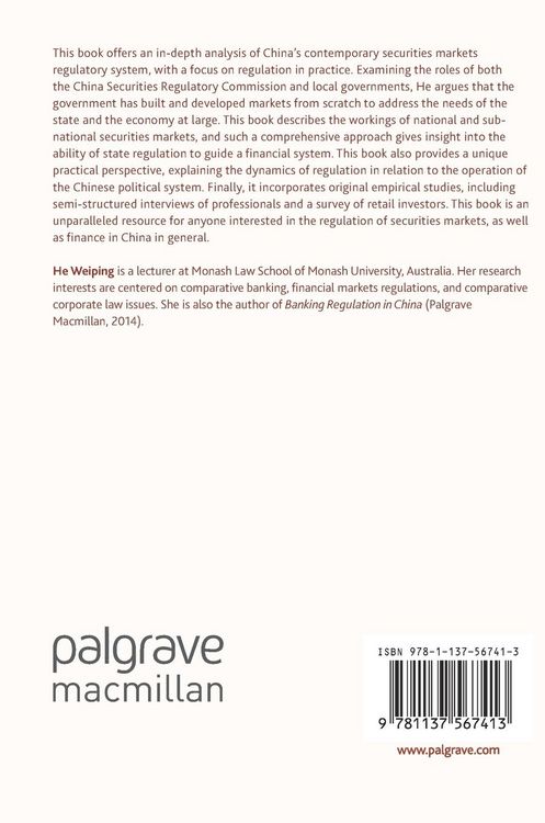 Produktbild: The Regulation of Securities Markets in China