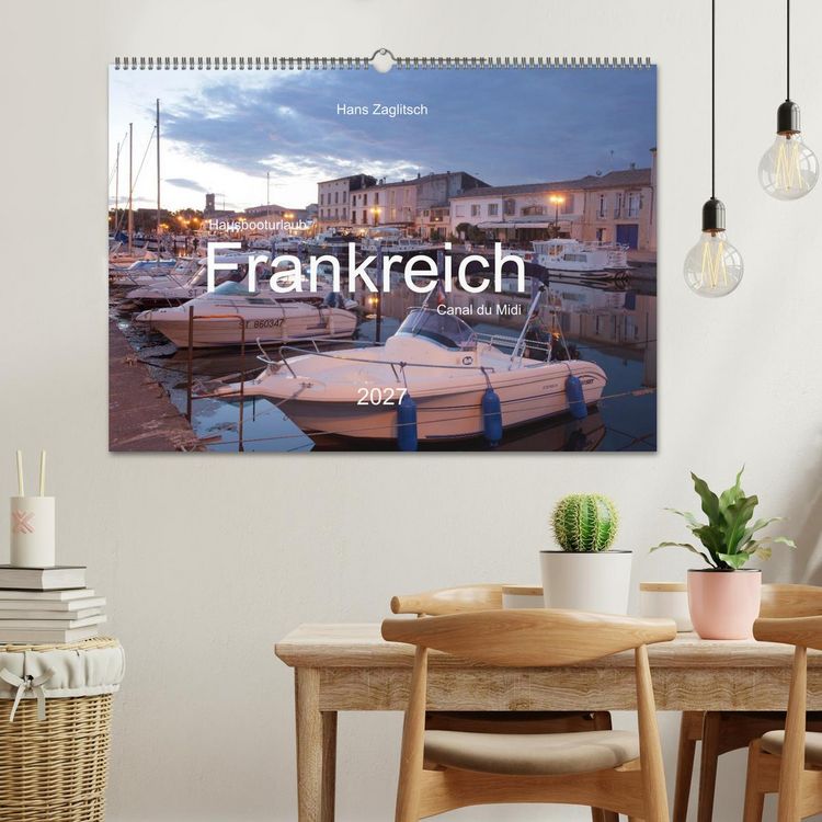 Produktbild: Hausbooturlaub Frankreich - Canal du Midi (Wandkalender 2027 DIN A2 quer), CALVENDO Monatskalender