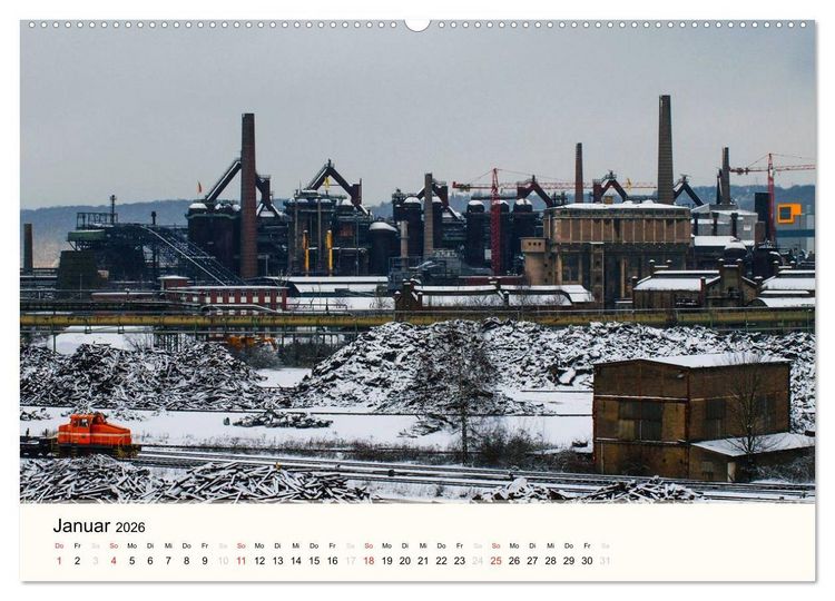 Produktbild: V&ouml;lklingen. Im Schatten des Weltkulturerbes (Wandkalender 2026 DIN A2 quer), CALVENDO Monatskalender