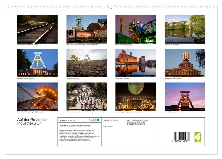 Produktbild: Auf der Route der Industriekultur (hochwertiger Premium Wandkalender 2026 DIN A2 quer), Kunstdruck in Hochglanz