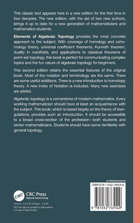Produktbild: Elements of Algebraic Topology