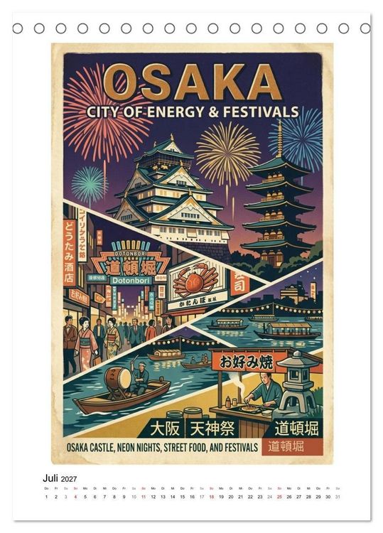 Produktbild: Sehnsucht Japan &ndash; Die Mid-Century Collection (Tischkalender 2027 DIN A5 hoch), CALVENDO Monatskalender