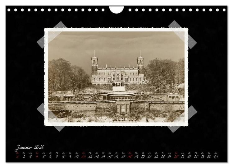 Produktbild: Dresden - Ein Kalender mit Fotografien wie aus einem alten Fotoalbum (Wandkalender 2026 DIN A4 quer), CALVENDO Monatskalender
