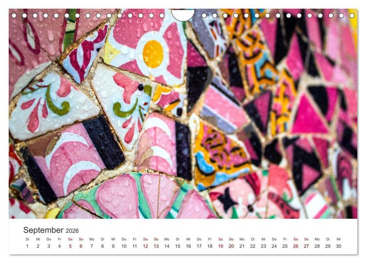 Produktbild: Kunstvolle Mosaike (Wandkalender 2026 DIN A4 quer), CALVENDO Monatskalender