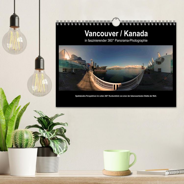 Produktbild: Vancouver / Kanada in faszinierender 360&deg; Panorama-Photographie (Wandkalender 2026 DIN A4 quer), CALVENDO Monatskalender