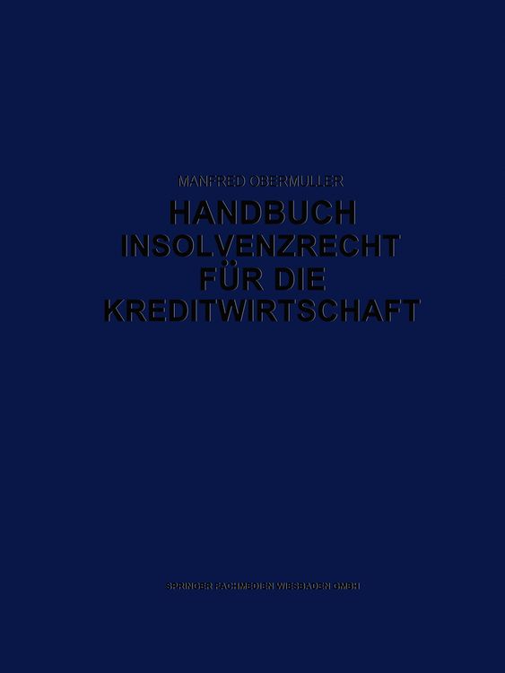 Produktbild: Handbuch Insolvenzrecht f&uuml;r die Kreditwirtschaft