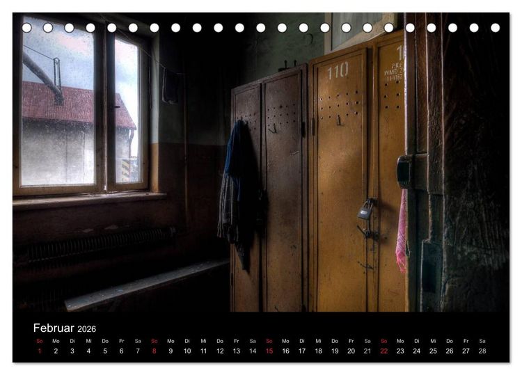 Produktbild: Verlassene Orte - Die Lokomotivwerkstatt (Tischkalender 2026 DIN A5 quer), CALVENDO Monatskalender