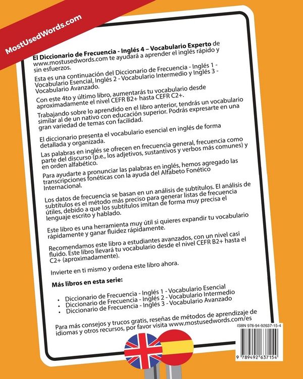 Produktbild: Diccionario de Frecuencia - Ingl&eacute;s - Vocabulario Experto