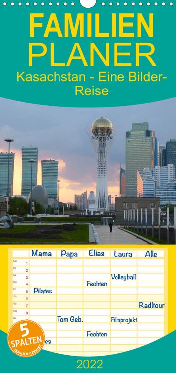 Produktbild: Familienplaner Kasachstan - Eine Bilder-Reise (Wandkalender 2022 , 21 cm x 45 cm, hoch)