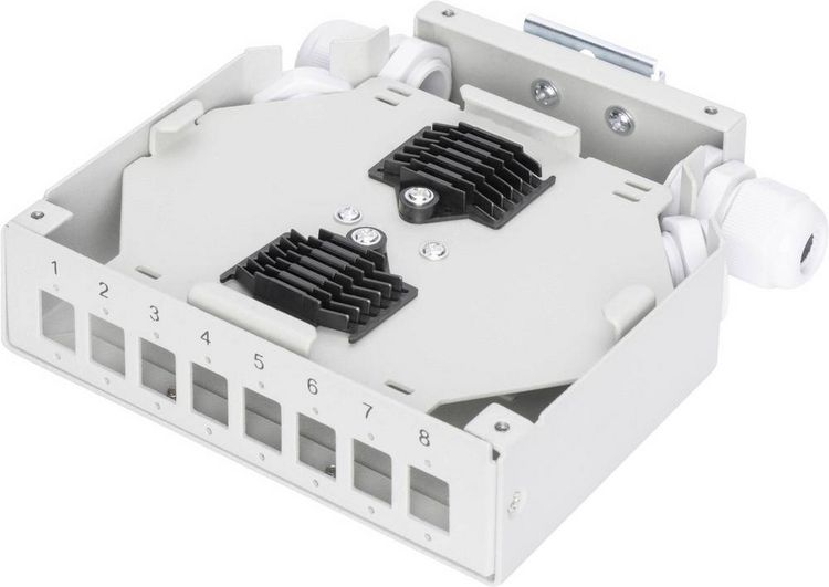 Produktbild: Digitus DN-96891 Hutschienen-Adapter 8 Port Unbest&uuml;ckt
