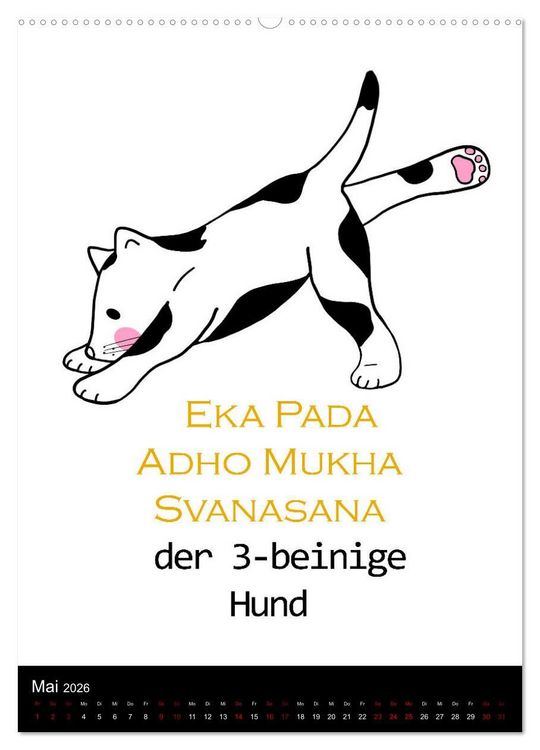 Produktbild: Yogakatzen - ganz entspannt im Hier und Jetzt (Wandkalender 2026 DIN A2 hoch), CALVENDO Monatskalender