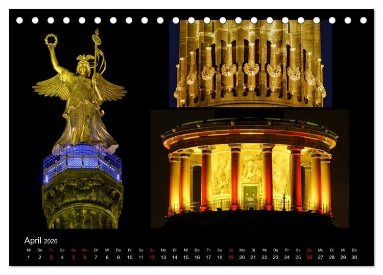 Produktbild: Berlin bei Nacht 2026 (Tischkalender 2026 DIN A5 quer), CALVENDO Monatskalender