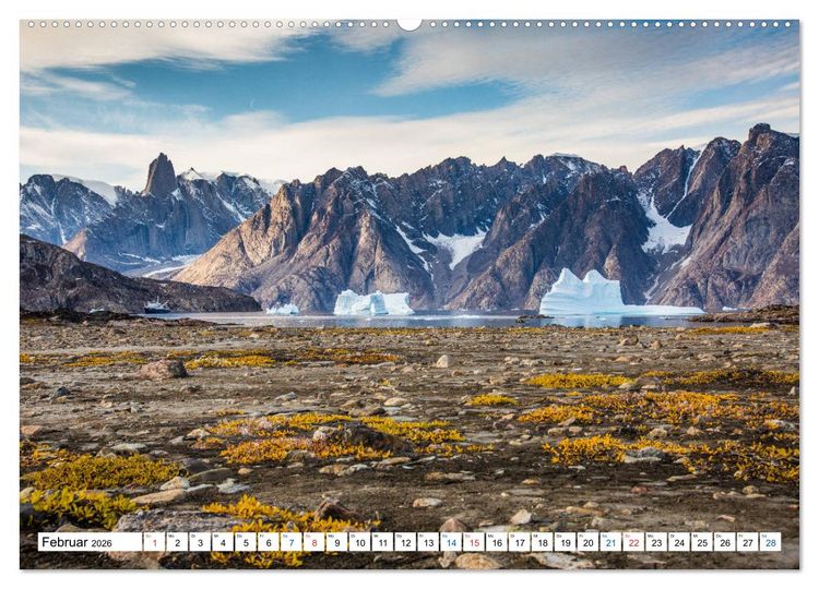 Produktbild: Scoresbysund - Sommer im gr&ouml;&szlig;ten und l&auml;ngsten Fjordsystem der Welt (hochwertiger Premium Wandkalender 2026 DIN A2 quer), Kunstdruck in Hochglanz