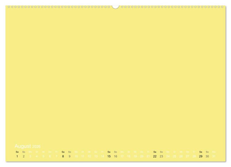 Produktbild: Bastelkalender - Gelb (Wandkalender 2026 DIN A2 quer), CALVENDO Monatskalender