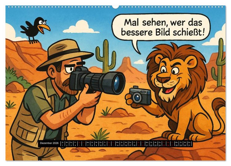 Produktbild: Tierischer Berufsalltag (hochwertiger Premium Wandkalender 2026 DIN A2 quer), Kunstdruck in Hochglanz