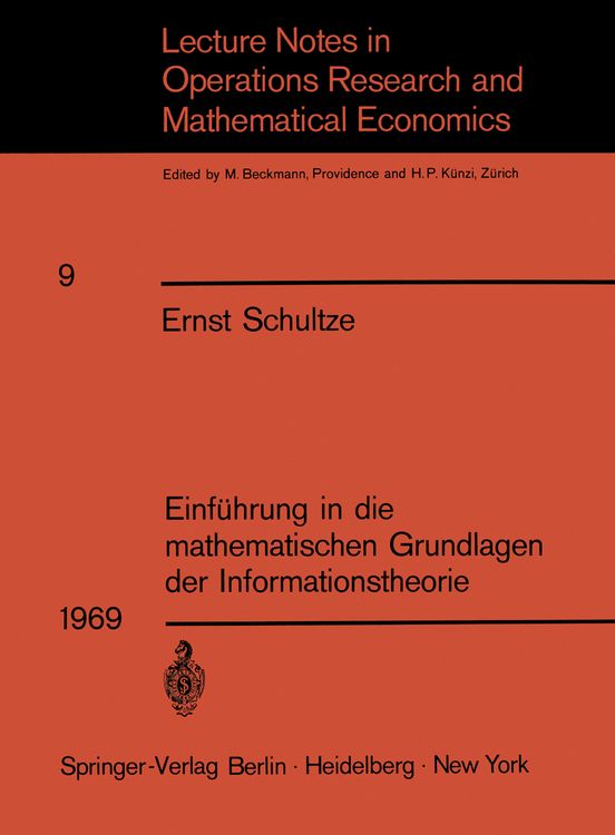 Produktbild: Einf&uuml;hrung in die mathematischen Grundlagen der Informationstheorie