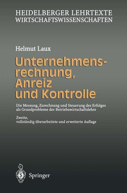 Produktbild: Unternehmensrechnung, Anreiz und Kontrolle