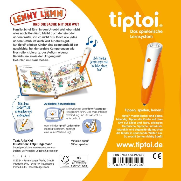 Produktbild: Tiptoi&reg; Bildergeschichten &uuml;ber den Umgang mit Gef&uuml;hlen - Lenny Lamm und die Sache mit der Wut