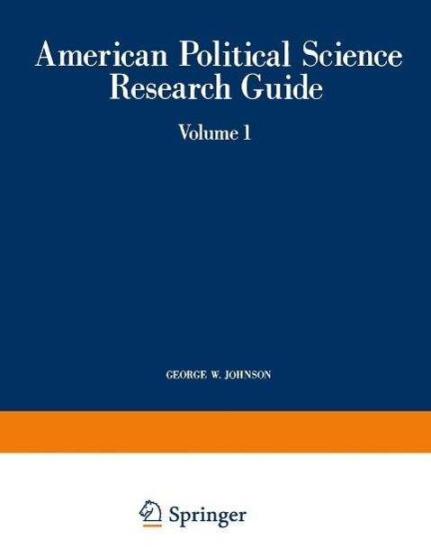 Produktbild: American Political Science Research Guide