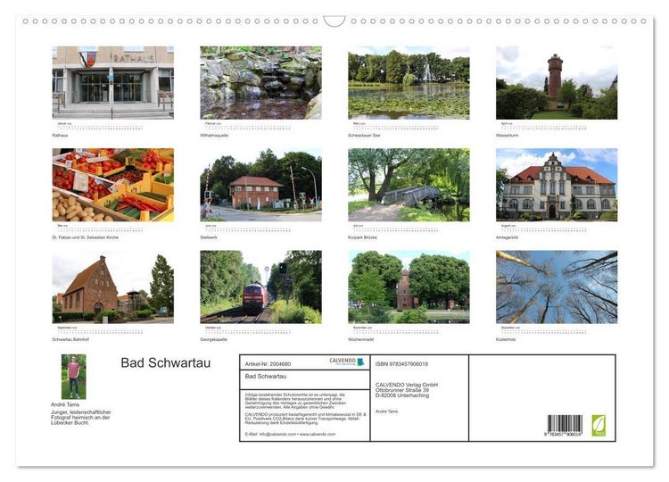 Produktbild: Bad Schwartau (Wandkalender 2026 DIN A2 quer), CALVENDO Monatskalender