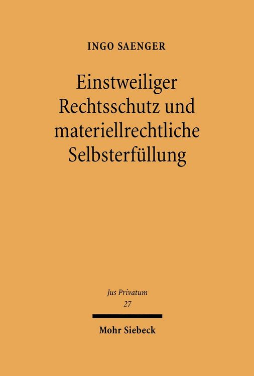 Produktbild: Einstweiliger Rechtsschutz und materiellrechtliche Selbsterf&uuml;llung