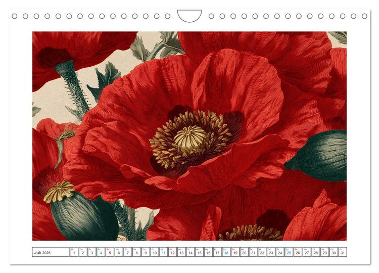 Produktbild: Florale Meisterwerke (Wandkalender 2026 DIN A4 quer), CALVENDO Monatskalender