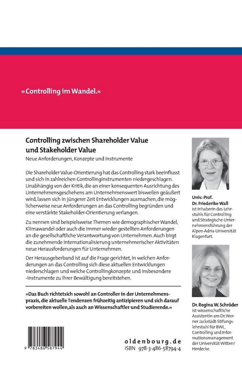 Produktbild: Controlling zwischen Shareholder Value und Stakeholder Value