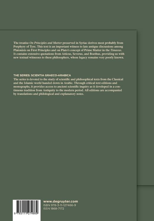 Produktbild: Porphyry, &rsaquo;On Principles and Matter&lsaquo;