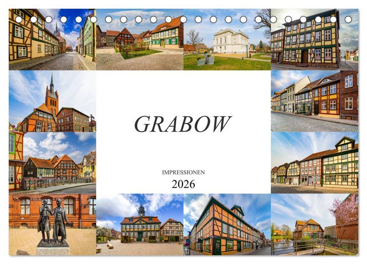 Produktbild: Grabow Impressionen (Tischkalender 2026 DIN A5 quer), CALVENDO Monatskalender