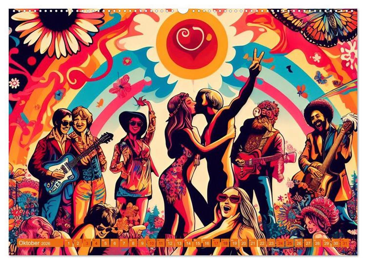 Produktbild: Psychodelic Art (hochwertiger Premium Wandkalender 2026 DIN A2 quer), Kunstdruck in Hochglanz