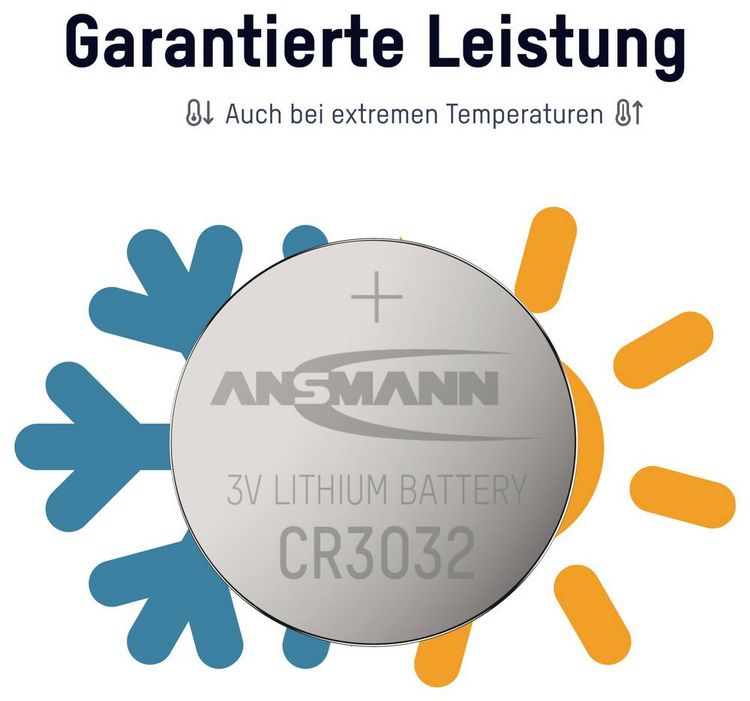 Produktbild: Ansmann Knopfzelle CR3032 3V 1 St. 550 mAh Lithium