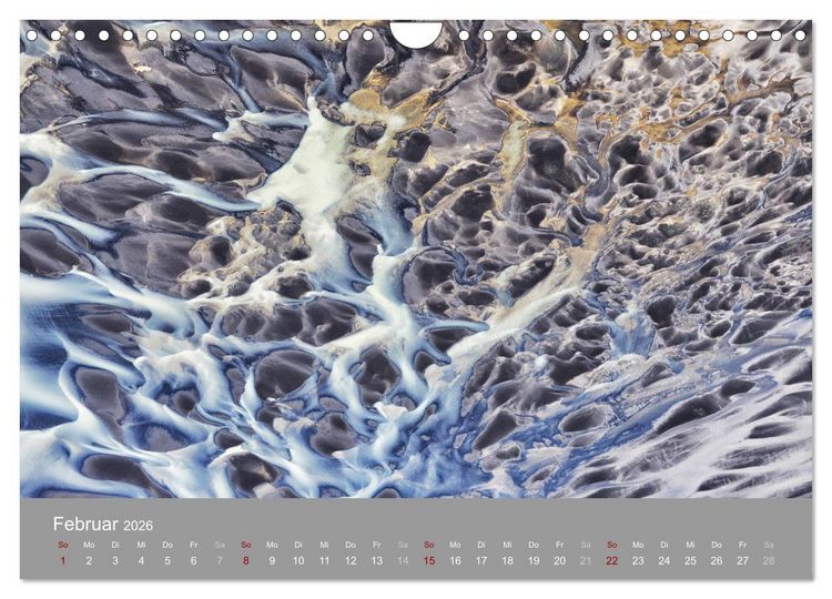 Produktbild: Naturkunst - Luftbilder (Wandkalender 2026 DIN A4 quer), CALVENDO Monatskalender