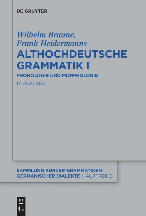 Produktbild: Althochdeutsche Grammatik I