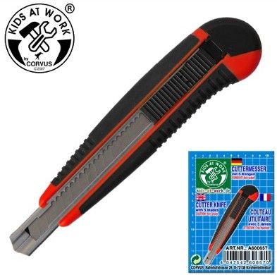 Produktbild: CORVUS A600657 - Kids at work: Cuttermesser 9mm mit 6 Klingen