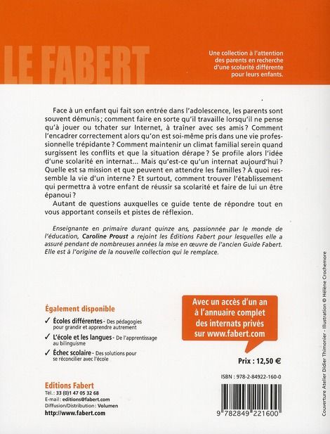 Produktbild: Scolarite en internat elan pour