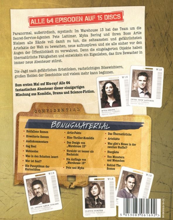 Produktbild: Warehouse 13 - Die komplette Serie [15 BRs]