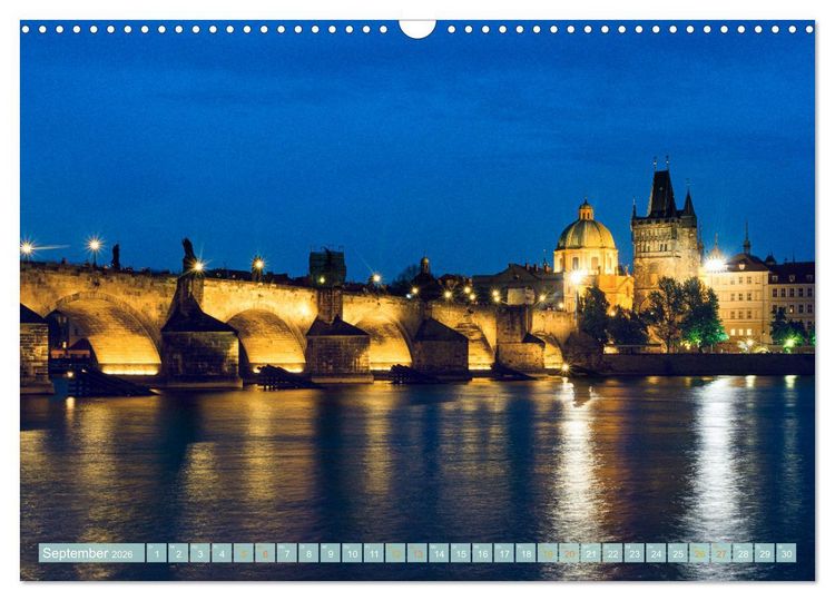 Produktbild: Die Karlsbr&uuml;cke in Prag (Wandkalender 2026 DIN A3 quer), CALVENDO Monatskalender