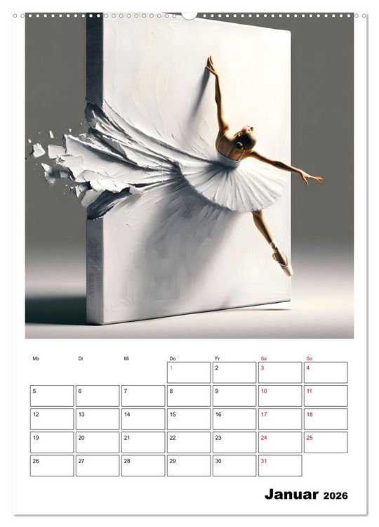 Produktbild: Tanz der Befreiung &ndash; Ballerina auf der Suche nach Freiheit (Wandkalender 2026 DIN A2 hoch), CALVENDO Monatskalender