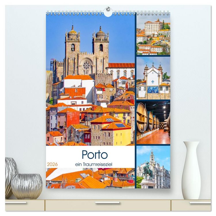 Produktbild: Porto - ein Traumreiseziel (hochwertiger Premium Wandkalender 2026 DIN A2 hoch), Kunstdruck in Hochglanz
