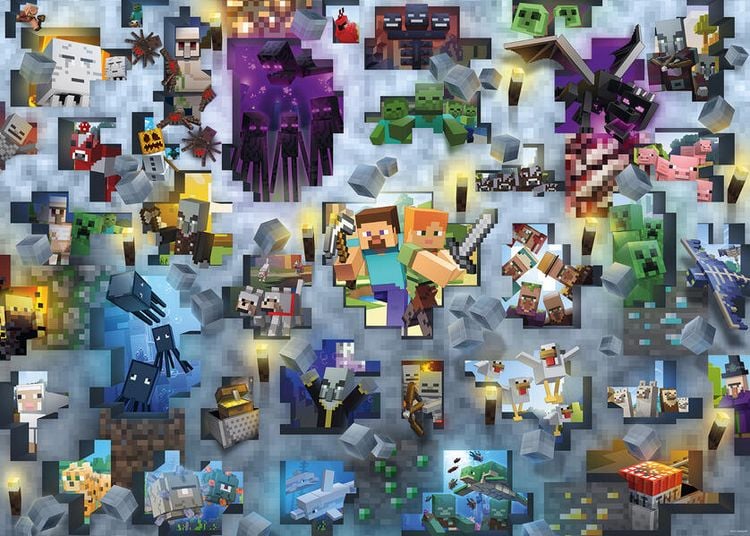 Produktbild: Erwachsenenpuzzle 1000 Teile - Minecraft Mobs