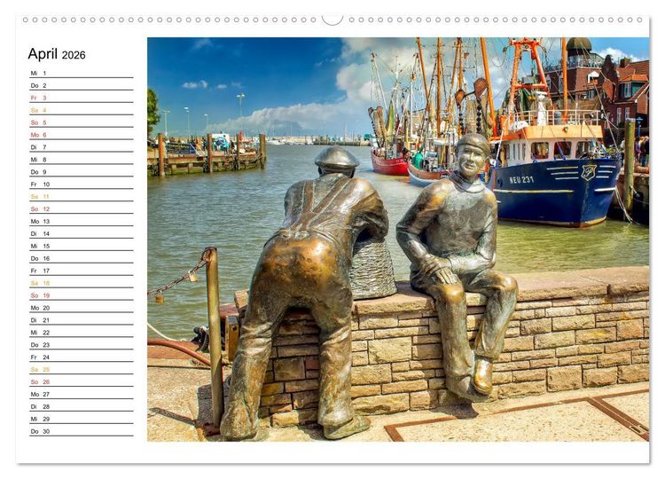 Produktbild: Ostfriesland - maritim pur (Wandkalender 2026 DIN A2 quer), CALVENDO Monatskalender