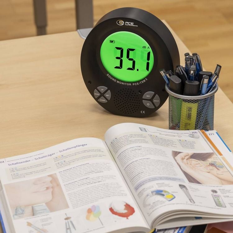 Produktbild: PCE Instruments Schallpegel-Messger&auml;t Datenlogger, Farbdisplay PCE-TSM 5 35 - 135 dB 31.5 Hz - 8000 Hz Klinkenstecker 3.5 mm