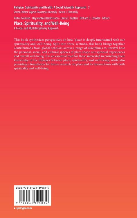 Produktbild: Place, Spirituality, and Well-Being